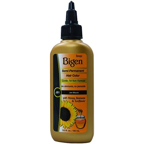 Bigen SemiPermanent Hair Color; Vivid Shade Jet Black No Ammonia or