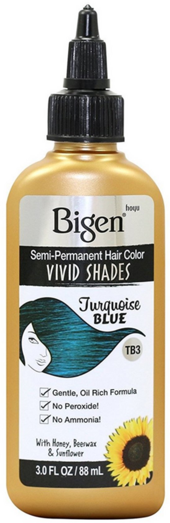 Bigen Vivid Shades Semi-permanent Hair Color Turquoise Blue