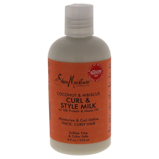 SheaMoisture, Curl & Style Milk, Coconut & Hibiscus, 8 Fl Oz (237 Ml)