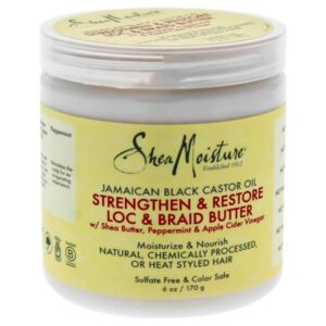 Shea Moisture Jamaican Black Castor Oil Strengthen & Grow Loc & Braid Butter - 6 Oz Treatment