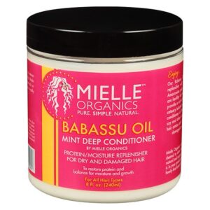 Mielle, Deep Conditioner, for All Hair Types, Babassu & Mint, 8 Oz (227 G)