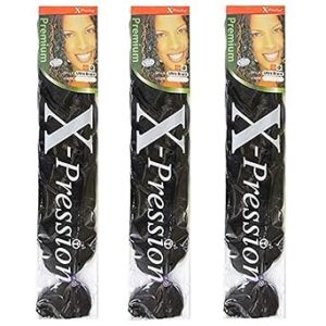 X-pression Premium Original Ultra Braid. - Color 1B ( Pack of 3 )